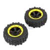 FLMLF Rc Car Knobby Rear Wheel Tire 2pcs 195X80mm for 1/5 HPI ROFUN ROVAN KM Baja 5T 5SC 5FT Truck Parts (Yellow) view 4