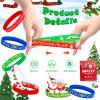 Christmas Rubber Bracelets 30 PCS Bulk Christmas Party Favors Stocking Stuffers for Kids Silicone Wristbands Goodie Bags Stuffers Xmas Toys Student Gifts Party Supplies Decorations Classroom Prizes view 3