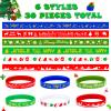 Christmas Rubber Bracelets 30 PCS Bulk Christmas Party Favors Stocking Stuffers for Kids Silicone Wristbands Goodie Bags Stuffers Xmas Toys Student Gifts Party Supplies Decorations Classroom Prizes view 4