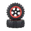 FLMLF Rc Car Knobby Rear Wheel Tire 2pcs 195X80mm for 1/5 HPI ROFUN ROVAN KM Baja 5T 5SC 5FT Truck Parts (Red) view 2