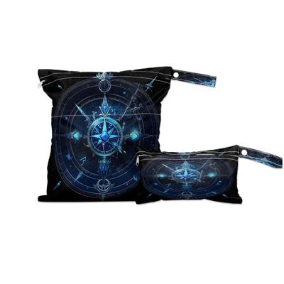 Wet Bag 2Pcs Wet Dry Bag Waterproof Travel Laundry Bags Boho Swimsuit Bags Storage Cloth Diaper Wet Bags Bathing Suit 0rganizer Bags for Beach, Yoga, Gym, Pool