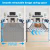 52 Tall X 55 Wide Retractable Baby Gates for Doorways Retractable Dog Gate Indoor Anti-Scratch Doggie Gates for Indoors Extra Tall Pet Gate Outdoor Prevent Kids and Pets from Jumping Over, Gray view 3