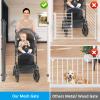 52 Tall X 55 Wide Retractable Baby Gates for Doorways Retractable Dog Gate Indoor Anti-Scratch Doggie Gates for Indoors Extra Tall Pet Gate Outdoor Prevent Kids and Pets from Jumping Over, Gray view 4