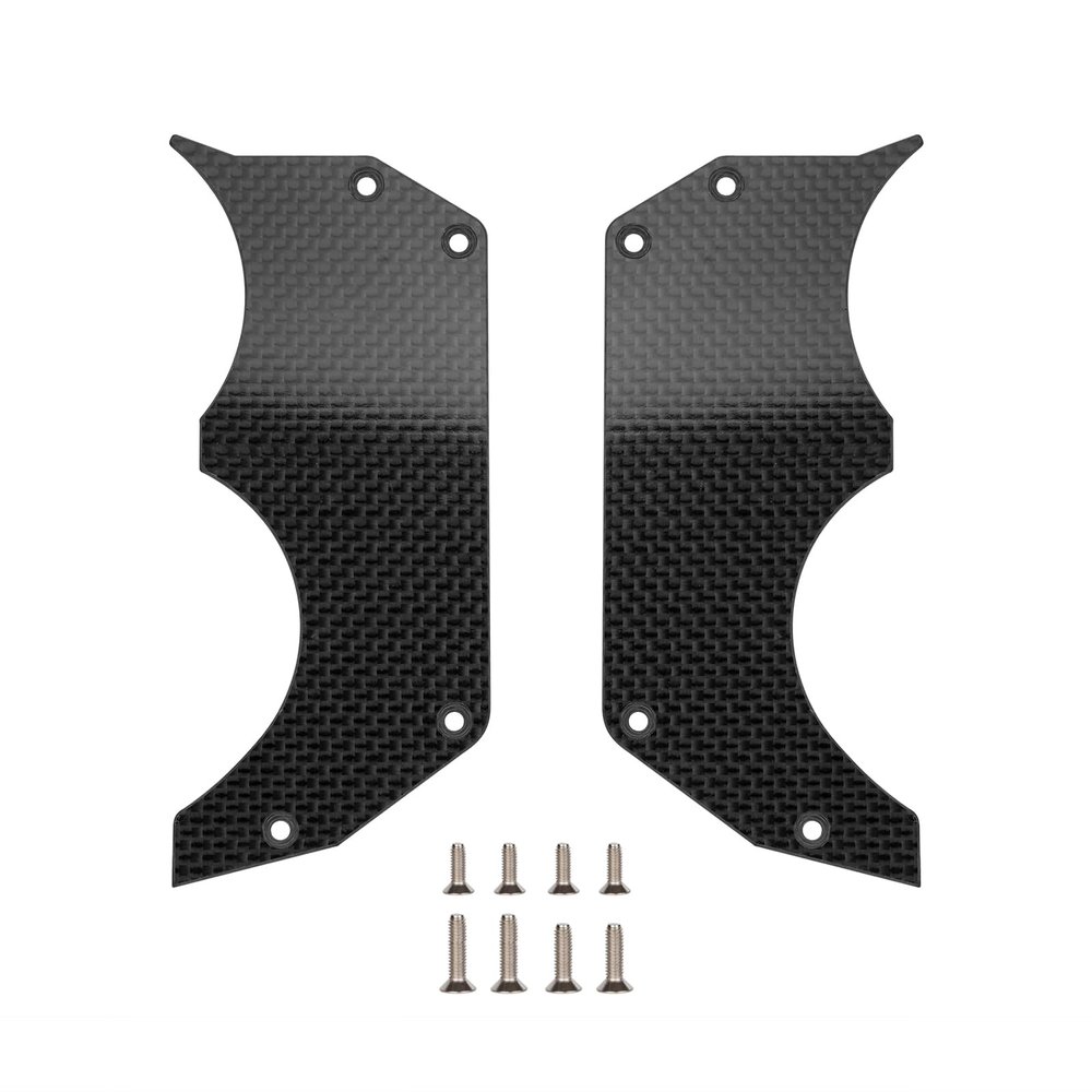 1.5MM Carbon Fiber Air Dam Diffuser for Arrma 6S 1/7 Infraction/Limitless/Felony,Wheel Covers Lightweight Left and Right Carbon Fiber Wheel Cover for 6S 1/7 Infraction/Limitless V1/V2/Felony Style 3-F