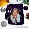 Personalized Nap Mats for Daycare - Kids Nap Mat with Pillow and Blanket for Preschool Kindergarten Custom Name Space Toddler Sleeping Bag for Boys, Thick Padded Easy Roll Up Meteor view 3