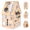 Potatomato Montessori Wooden Busy House - Busy Board Toy for Toddlers - Preschool Learning Educational Toys - Sensory Board for Fine Motor Skills, Gifts for Babys Boys & Girls view 1