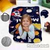 Personalized Nap Mats for Daycare - Kids Nap Mat with Pillow and Blanket for Preschool Kindergarten Custom Name Space Toddler Sleeping Bag for Boys, Thick Padded Easy Roll Up Universe view 3
