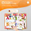 Russian Interactive Talking Book for Toddler 3-5, Birthday for Boys Girls,USB-C Rechargeable Sound Book,600+ Sounds,13 topics of Alphabet & Numbers,with 1 Color Pen view 2
