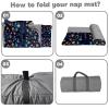 Personalized Nap Mats for Daycare - Kids Nap Mat with Pillow and Blanket for Preschool Kindergarten Custom Name Space Toddler Sleeping Bag for Boys, Thick Padded Easy Roll Up Cosmos view 4