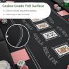 Goplus 72 Poker Table Foldable, 8 Players Card Board Game Table w/Deep Metal Cup Holders, Casino Grade Felt, Portable Folding Oval Blackjack Table for Texas Holdem, No Assembly Required (Black) view 4