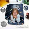Personalized Nap Mats for Daycare - Kids Nap Mat with Pillow and Blanket for Preschool Kindergarten Custom Name Outer Space Toddler Sleeping Bag for Boys, Thick Padded Easy Roll Up view 3