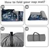 Personalized Nap Mats for Daycare - Kids Nap Mat with Pillow and Blanket for Preschool Kindergarten Custom Name Outer Space Toddler Sleeping Bag for Boys, Thick Padded Easy Roll Up view 4