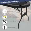 GYMAX Poker Table Foldable 8-Player Texas Holdem with Metal Cup Holders, Casino Grade Felt & Padded Rails, Portable Folding Poker Table for Leisure Game, Home, Game Rooms view 4
