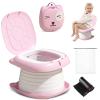 2025 Upgraded Portable Potty Training, Travel Potty for Toddler, portable toilet for kids Foldable, Apply to Seat Emergency Toilet for Camping, Outdoor,Car, Indoor(Pink) view 1