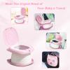 2025 Upgraded Portable Potty Training, Travel Potty for Toddler, portable toilet for kids Foldable, Apply to Seat Emergency Toilet for Camping, Outdoor,Car, Indoor(Pink) view 4
