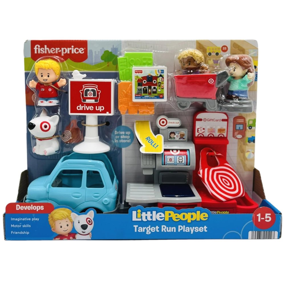 Little People Target Run Playset, Develops Imaginative Play, Motor Skills, Friendship, 1-5 Years
