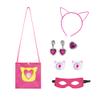 YODISON Superheros Fans' Dress With Lace On The Shoulders Match Accessories Fit Halloween Birthday Party Outfits(120cm/4-5T) Blush view 3