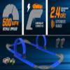 Tracer Racers Remote Control Cordless Glow in The Dark High-Speed Super Loop Speedway Track Set with Two Cars for Dual Racing, Glow Blue view 3