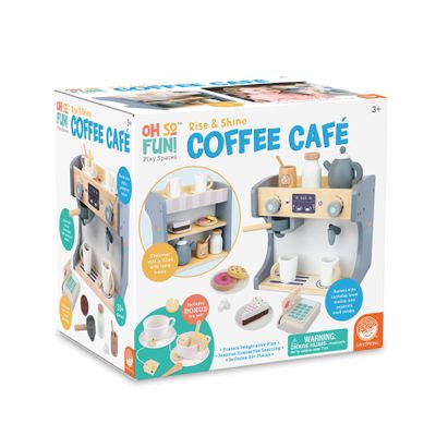 MindWare Oh So Fun! Rise & Shine Coffee Caf and Kids Tea Set for 3 Year Olds and Up