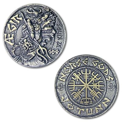 Aegir Viking Norse God Jtun Ruler of The Seas Ancient Collectible Coin