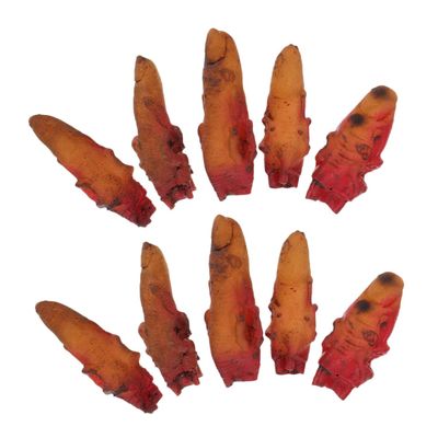 Abaodam Halloween Props 10pcs Fake Hand Blood Stains Scary Finger Prop for Party Horror Decorations