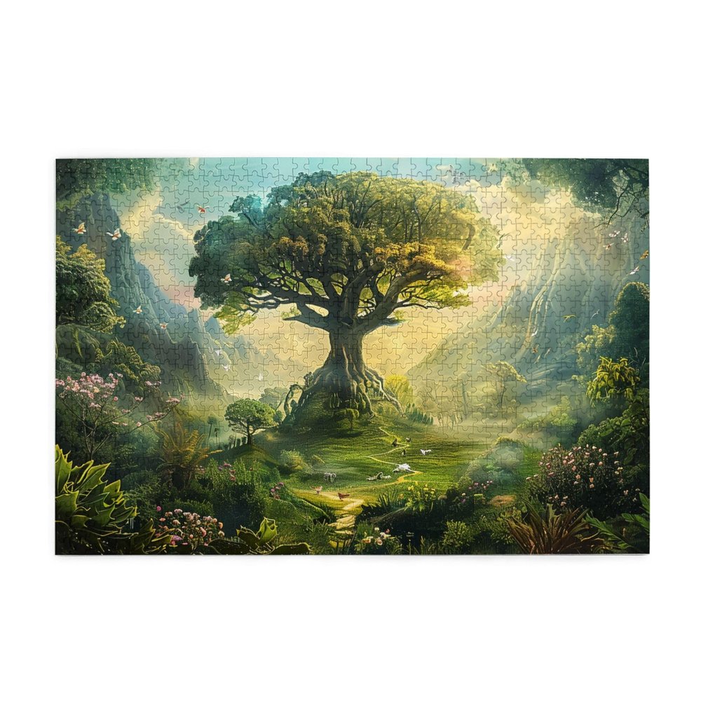 MA6GE8DE Tree of Life puzzles for adults 1000 pieces,Stunningly Vibrant Colors,1000 Piece Jigsaw Puzzle for Adults Challenging Puzzle Perfect for Game Nights,Exquisite Tree & Animal jigsaw Wood puzzle