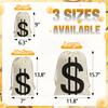4Pcs 11.8 x 15.7 Inches Canvas Money Bags - Halloween Prop Money Bag with Dollar Sign, Money Sacks for Bank Robber Costume Pirate Cosplay Theme Party view 4