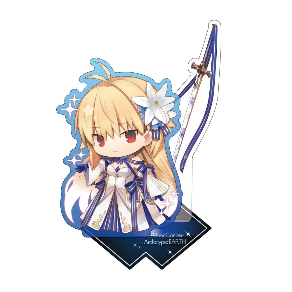 Arger Non-Products Fate/Grand Order Charaturea Acrylic Stand, Moon Cancer, Architect Type: Earth, Approx. H 3.9 x W 3.9 inches (100 x 100 mm)