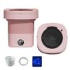 Portable Washing Machine 14L Upgraded Large Capacity Washer 2 In 1 Apartment Washers 7.5x7.5x11in Foldable Washers Space Saver For Cleaning Sock, Underwear(Pink) view 1