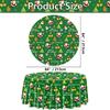 PTECDROTS 3Pcs Round Christmas Table Decorations - Green Xmas Tablecloths, 84inch view 2