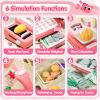 STACTCUTE 49Pcs Toy Cash Register with Scanner, Pretend Play Grocery Store Set with Real Calculator, Microphone, STEM Educational Supermarket Toys Gift for Boys Girls Kids Toddlers 3 4 5 6 7 8 (Pink) view 3