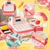 STACTCUTE 49Pcs Toy Cash Register with Scanner, Pretend Play Grocery Store Set with Real Calculator, Microphone, STEM Educational Supermarket Toys Gift for Boys Girls Kids Toddlers 3 4 5 6 7 8 (Pink) view 4