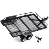 JGGZONE RC Trailer for Hauling Behind Car - Metal Hitch Mount Trailer with 4 Tires Heavy Duty Truck and RC Rock Cars Trailer for 1/18 RC Crawler TRX4M Defender Bronco K10 High Trail F150 view 2