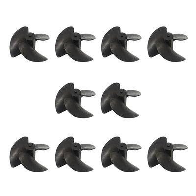 10PCS RC Boat Propellers Diameter 40mm Hole 1.9mm 3-Blades Propellers Tight with 2mm Shaft Nylon Positive Prop for RC Boat Models DIY Parts
