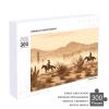 Jigsaw Puzzle 300 Pieces Personalized Photos Puzzle with Storage Bag West Desert Cactus with Cowboys Riding Horses Puzzles Challenging Picture Puzzle Men Women Home Decor Wooden Puzzles for Family view 3