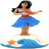 Blue Ornament Car Decor Shaking Head Doll Dancing Hula Girl Solar Powered Hula Girl Solar Dancing Girl Swinging Hawaiian Girl Solar Swinging Doll Decoration view 1