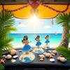 Blue Ornament Car Decor Shaking Head Doll Dancing Hula Girl Solar Powered Hula Girl Solar Dancing Girl Swinging Hawaiian Girl Solar Swinging Doll Decoration view 3
