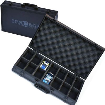 1/43 Scale Diecast & Slot Car Aluminum Carrying Case Storage Fits 14 Cars