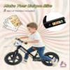 KRIDDO Balance Bike 2 Year Old, Toddler Balance Bike for Kids Aged 2-5, with DIY Colorful Stickers, Non-Slip Sporty Footrest, Racing-Style Frame, Gift for 2-4 Boys and Girls, Black view 3
