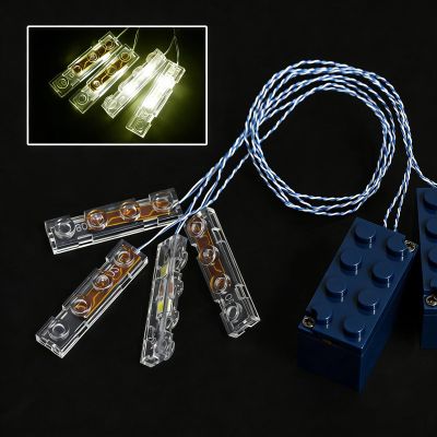 Pamvava Light Up Bricks, 2 Sets 1X4 LED Lighting Kit, Classic DIY Lights Accessories Compatible with Major Brands
