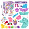 Color Dough Sets for Kids Ages 2-4, Unicorn Theme Dough Tools Kit for Kids Ages 4-8, 11 Piece Color Dough Accessories Arts Crafts Play Set, Preschool Education Toys for Toddlers Girls Age 3 4 5 6 7 8 view 3