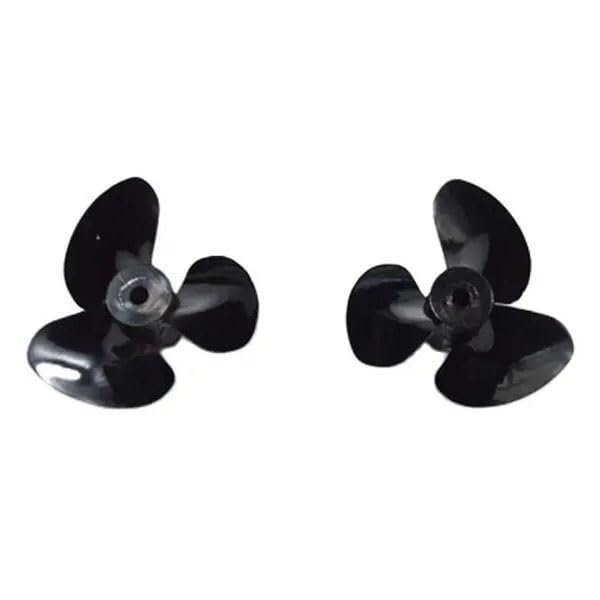 1Pair Three-Blade High-Speed Fully Immersed Paddle Ship Model Propeller Aperture 2.1mm Adapt to 2.3 Motor Shaft for DIY RC Boat(Dia. 26mm hole2.1)