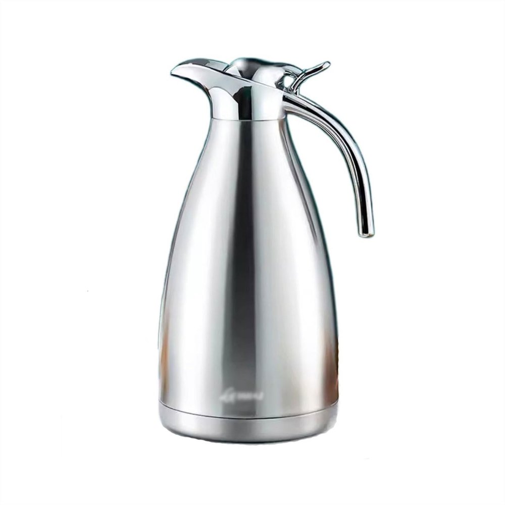 Insulated Kettle 1.5L/2L Insulated Kettle Household 304 Stainless Steel Warm Water Kettle Large Capacity Hot Water Insulation Pot Tea Kettle Vacuum Coffee Carafe (Color : 1, Size : 1.5L) (1 2L)