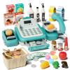 STACTCUTE 49PCS Pretend Play Cash Register Toy Set for Kids with Real Calculator,Scanner,Microphone,Conveyor Belt,Weighing Tool,Cashier Playset Realistic Gift for Toddler Kid Ages 3 4 5 6 7 8 (Green) view 1