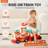 Ride On Toys for Toddlers 1-3 Boys Girls, 4-in-1 Push Pull Sit and Ride Train, Walking Car Toy for 1 Year Old Learning to Walk, Sit-to-Stand Walker for Baby Kids Ages 1 2 3 4 Outdoor Indoor Toy view 2