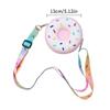 Girls Crossbody Purse Cartoon Silicone Donut Handbag Cute Kids Shoulder Bag for Gift rosy, Fidget Purse view 3