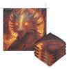 Jihqo Baby Washcloths 3 Pack Fire Dragon Face Towel 12x12 Soft Absorbent Muslin Towels for Newborns Cotton Baby Wipes view 2