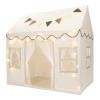 BOLERLE Kids Play Tent, Toddlers Large Playhouse with Star String, Flag, Machine Washable, Indoor and Outdoor Play Tent for Kids, Girls & Boy Aged 3+, 50" x 34" x 51", Cream view 1