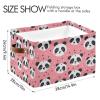 xigua Cute Panda Large Storage Basket 1PCS,Collapsible Toy Storage Bin Laundry Basket with Handle,Used for Home Closets, Offices, Bedrooms374 view 3