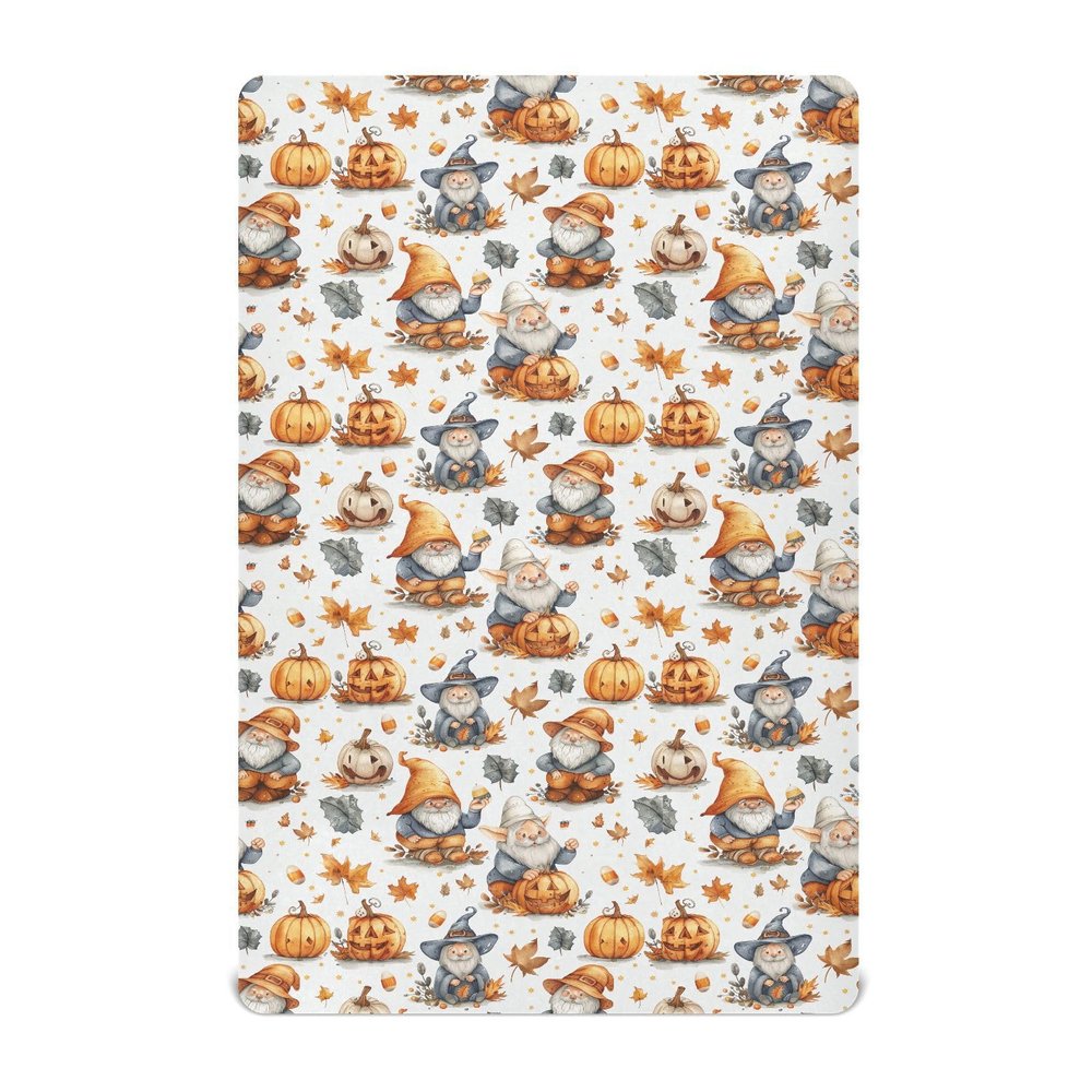 Qilmy Autumn Leaf Pumpkin and Elf Crib Sheets Girl & Boy,Toddler Bed Sheets Set,Airplane Pattern Fitted Crib Sheet for Standard Crib & Toddler Mattress32